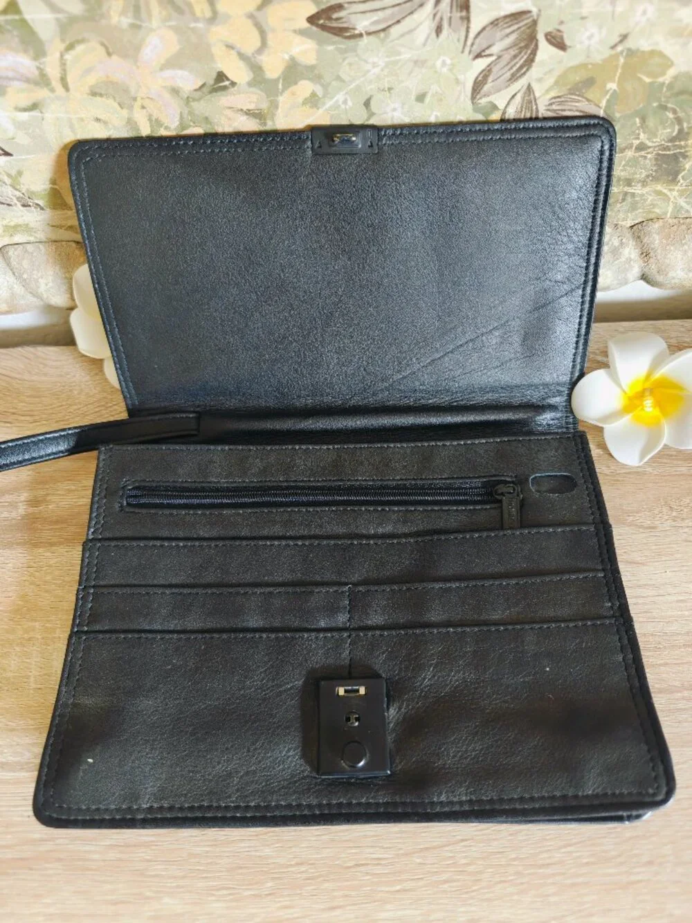 Vintage Picard Jet 2001 West Germany Leather Unisex Wristlet Travel Clutch